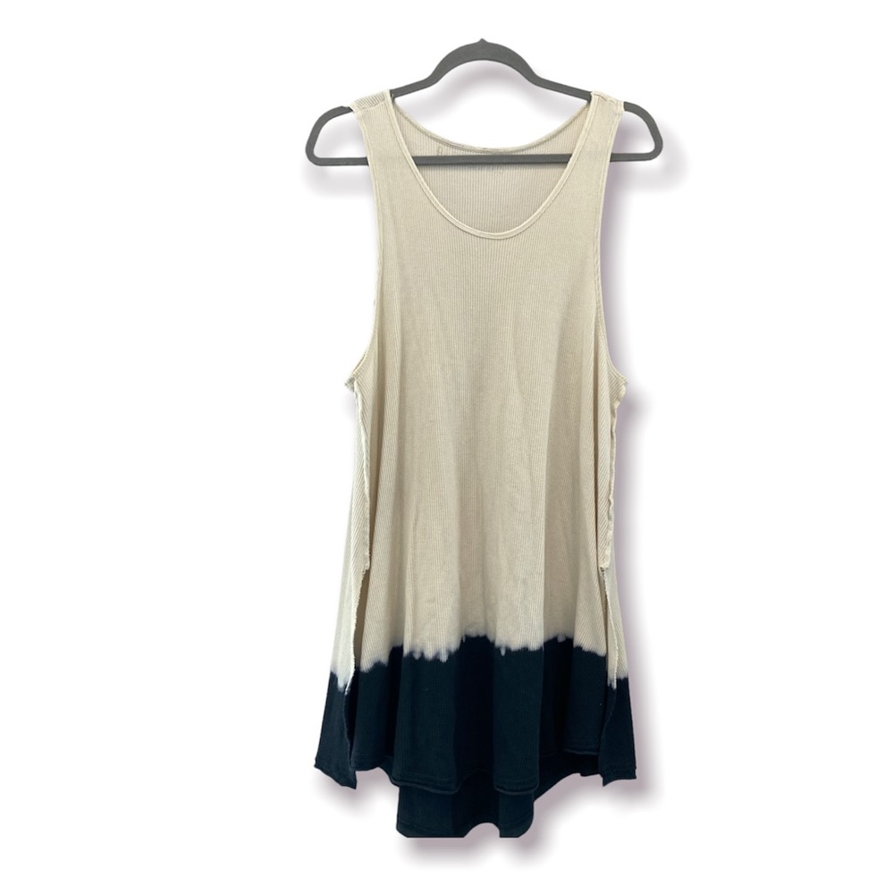 R&R SURPLUS Thermal Tie Dye Ombré Colorblock Sleeveless Tunic Dress Large